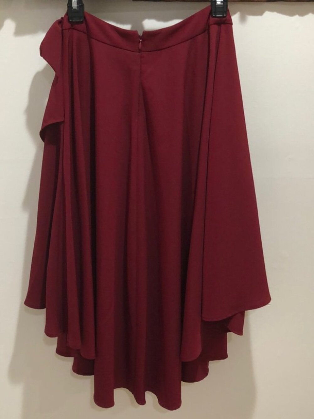 Express Burgundy A-Line High-Low Skirt size 4 - Picture 4 of 5